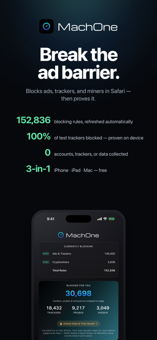 MachOne: Ad & Tracker Blocker Screenshot 1 of 4