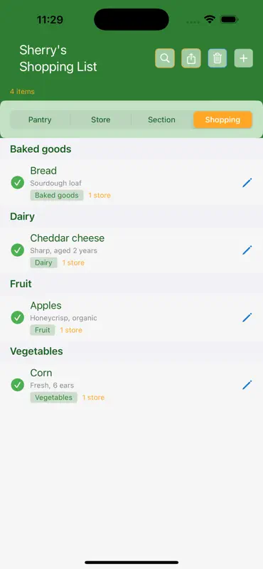 Sherry's Shopping List screenshot 2 of 7
