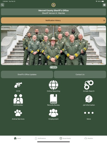 Merced County Sheriff’s Office iPad screenshot