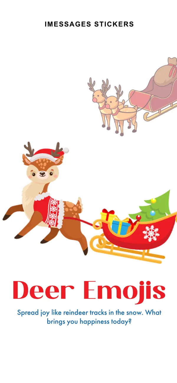 Screenshot #1 pour Deer Emojis & Stickers
