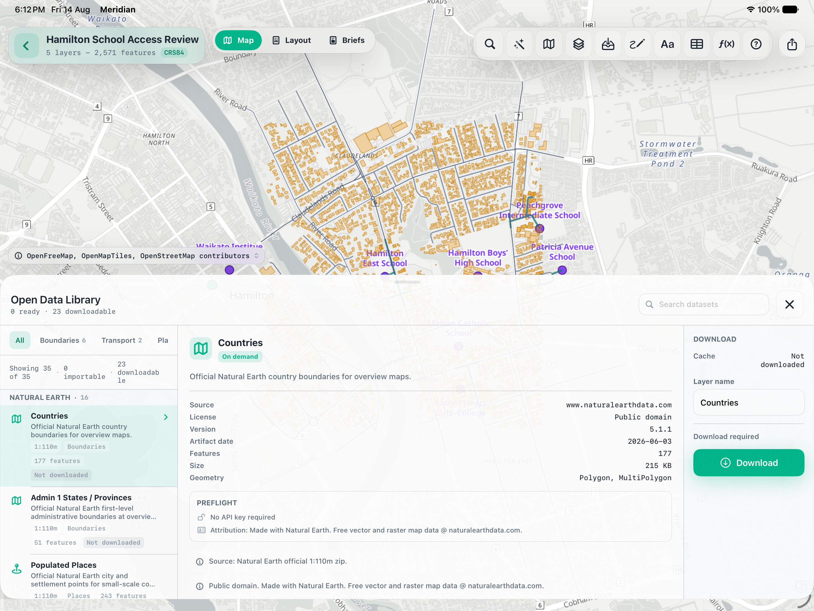 Meridian GIS screenshot 9