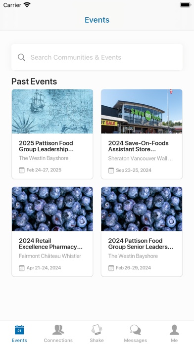 Pattison Food Group Events Screenshot
