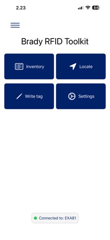 Brady RFID Toolkit screenshot