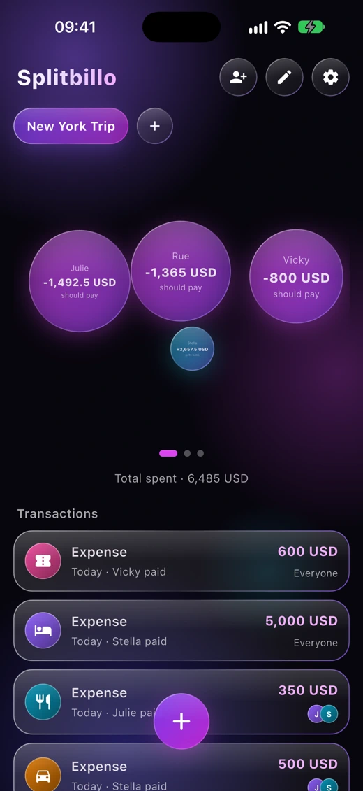 Splitbillo: Group Expenses screenshot 1