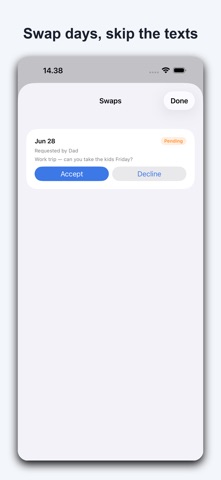 Custody Calendar: Co-Parent iPhone screenshot