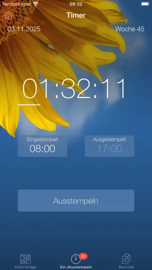 Screenshot von Wochen-Timer (Week Timer) auf dem iPhone 1