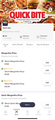 Quick Bite Online screenshot