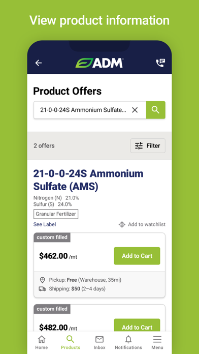 ADM Fertilizer Canada Screenshot