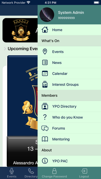 YPO Pan Asia Chapter Screenshot