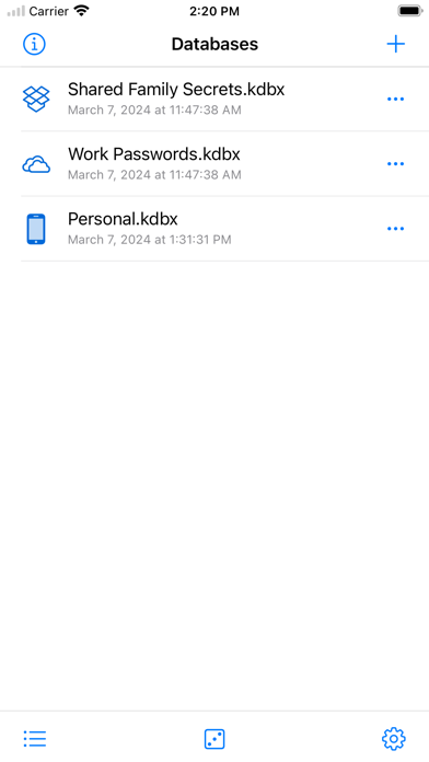 Screenshot 1 of KeePassium for Intune App