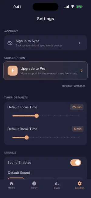 Just Start: ADHD Focus Timer screenshot 3