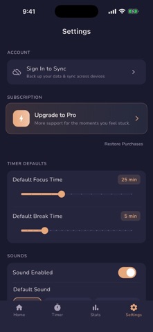 Just Start: ADHD Focus Timer Screenshot 3 of 3
