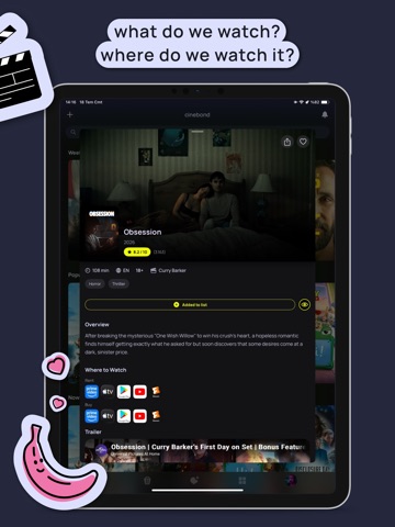 CineBond: Swipe Films & Series iPad screenshot
