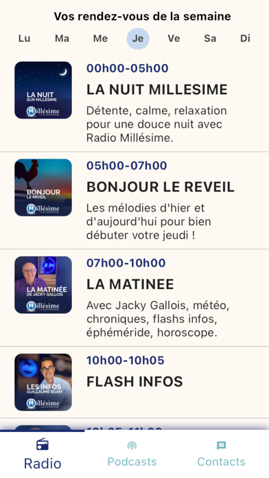 Radio Millésime Screenshot