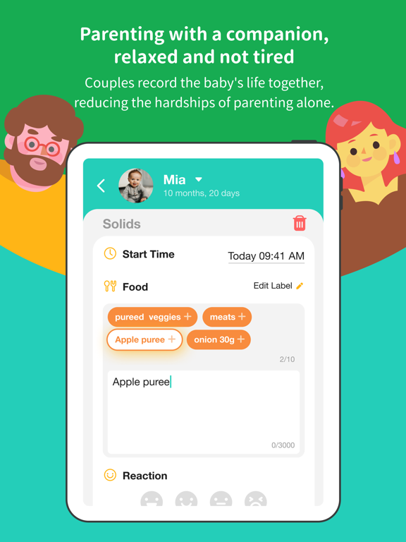 Baby Diary Tracker Log -CuboAi iPad screenshot 4 - Medical app