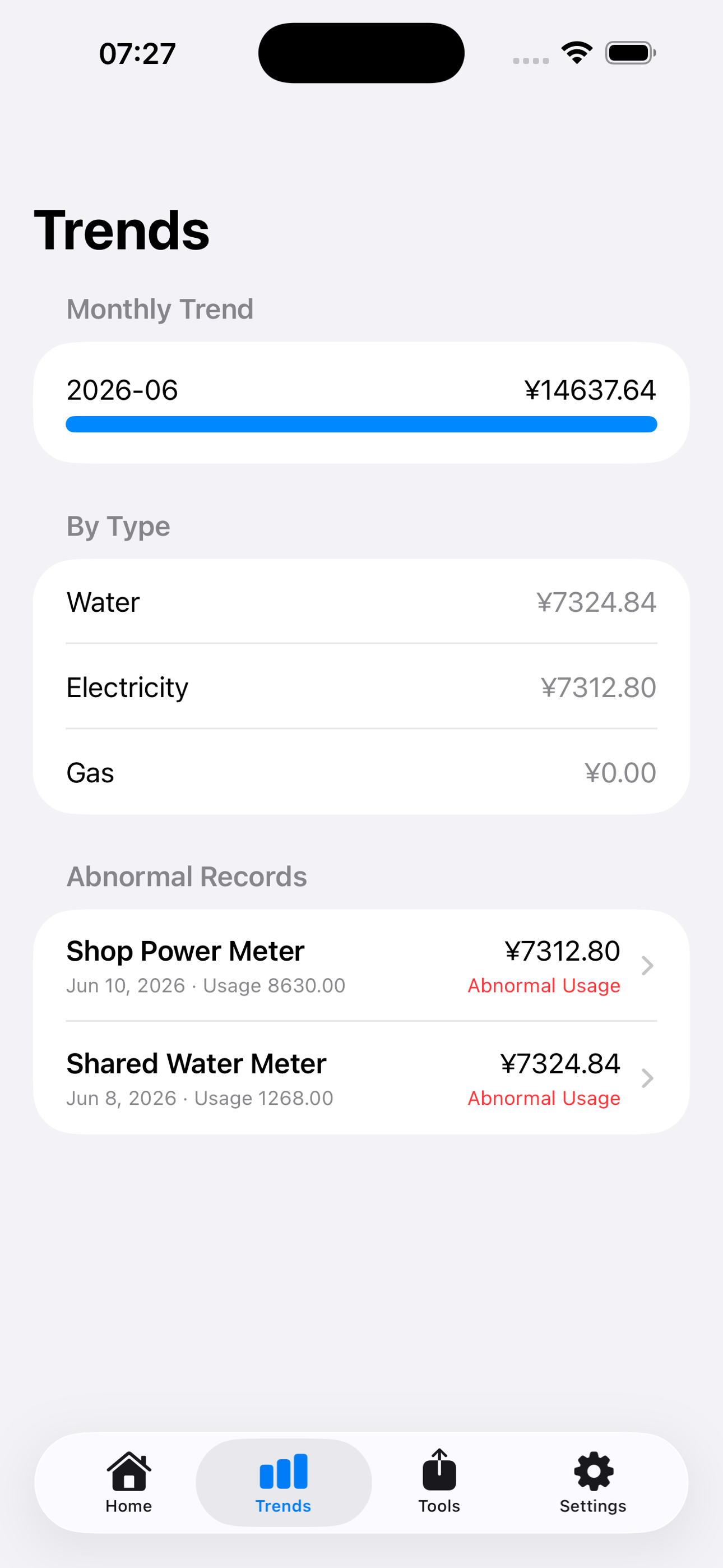 Meter Utility Ledger 2026 screenshot 3