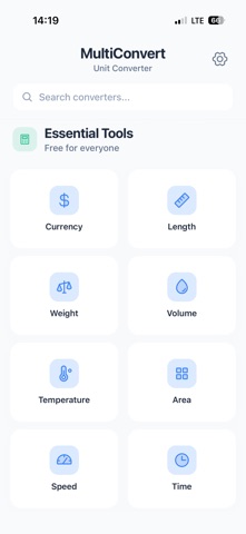 MultiConvert+ Unit Converter screenshot