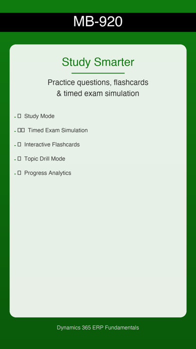 Screenshot #1 pour MB-920 D365 ERP Basics Prep