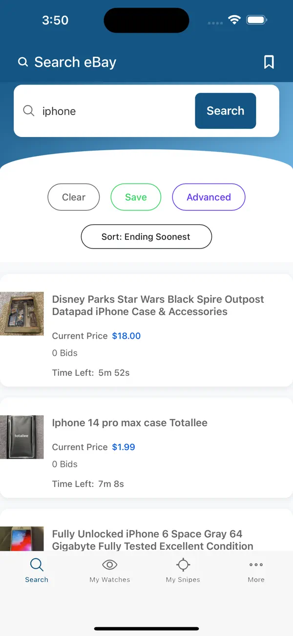 Screenshot #1 pour Auction Sniper