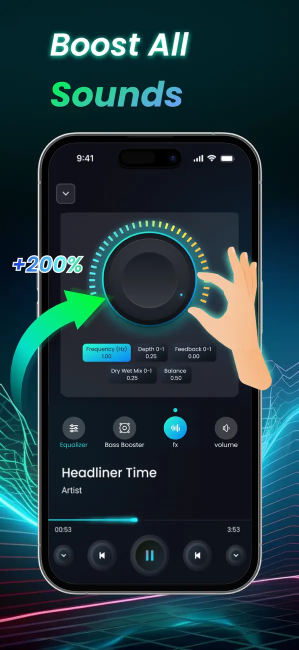 Screenshot #3 pour Bass Booster & Equalizer Music