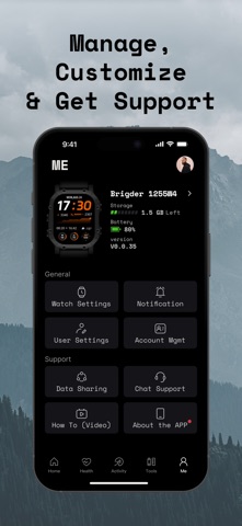 Bridger Watch screenshot
