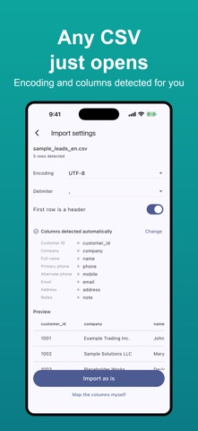 Sales Dialer – CSV Call List iPhone screenshot