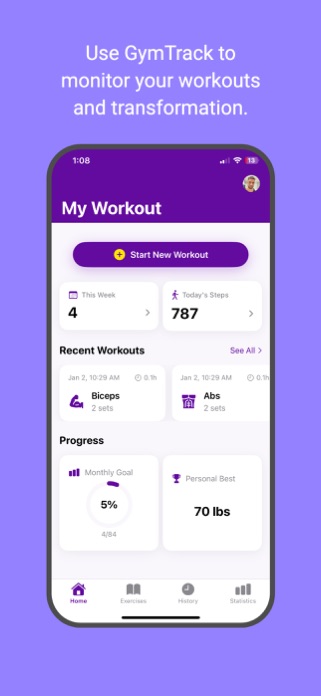 GymTrack: Track your Progress Screenshot 3 of 5