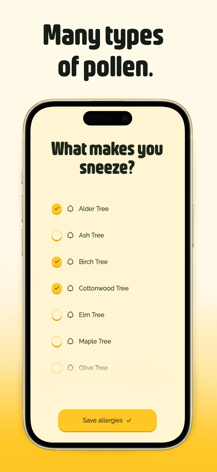 Pollinate: Pollen Forecast iphone screenshot 2