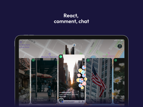 mapnow - moments on a map iPad screenshot 6 - Social Networking app