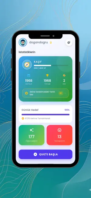 İngilizce Kelimeler Testi screenshot 1