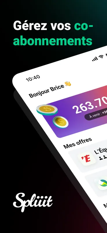 Spliiit : partage d'abonnement screenshot 1 of 5
