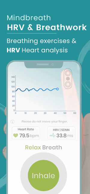 ‎Breathing & HRV: MindBreath Screenshot