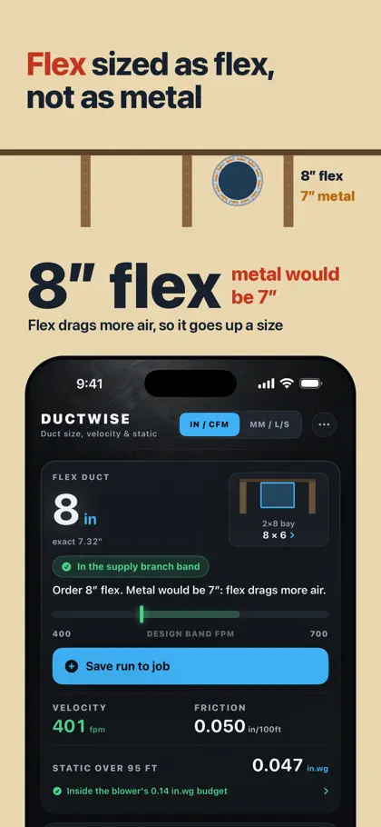 DuctWise HVAC Duct Calculator ekran görüntüsü 5 / 6
