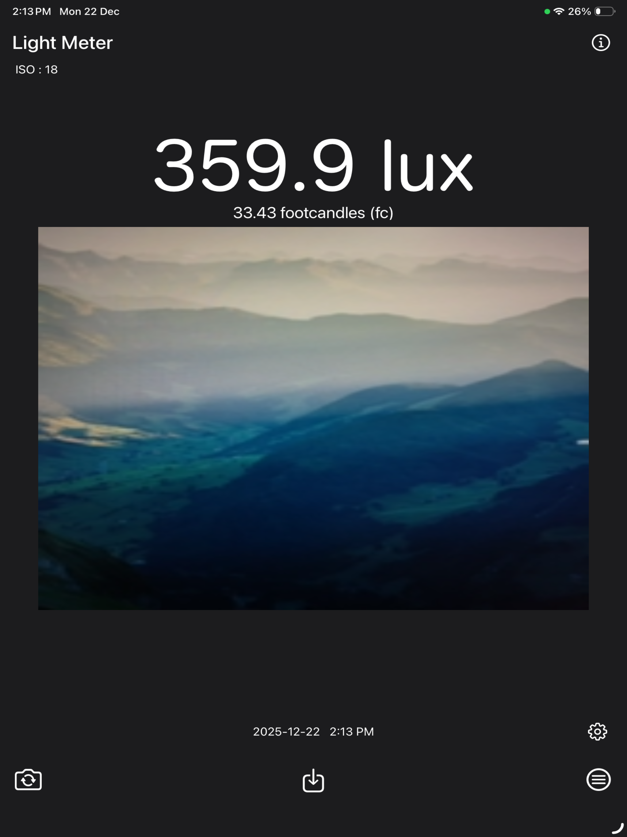 Light Meter - Brightness Calc