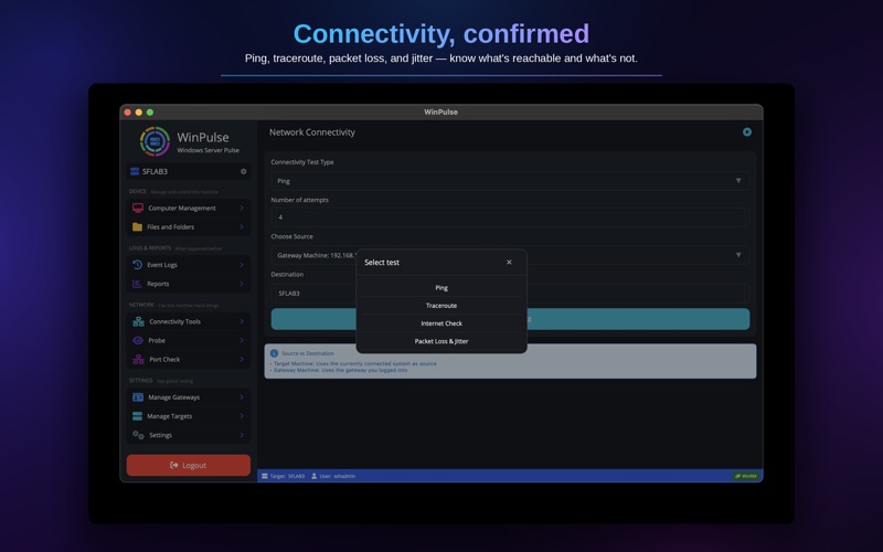 WinPulse - Windows Admin App screenshot