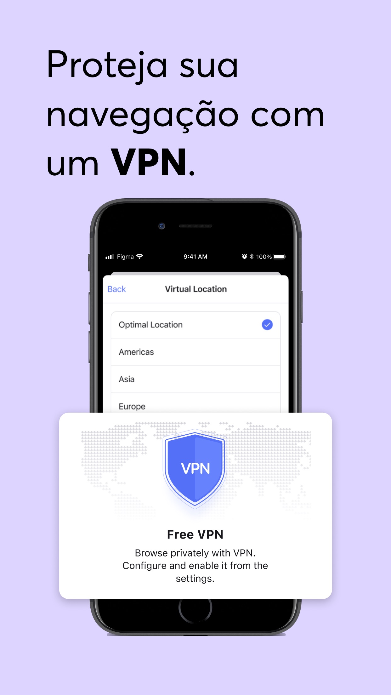 Screenshot do app Navegador Opera e VPN Privada