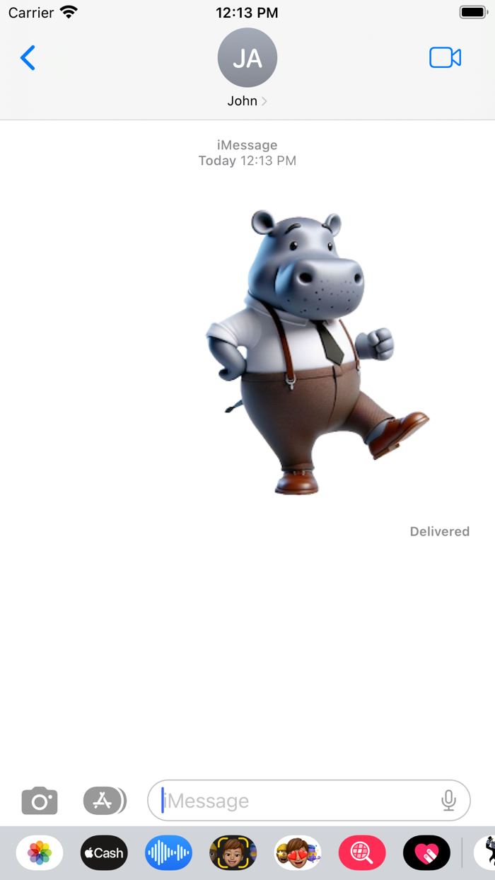 Tap Dancing Hippo Stickers