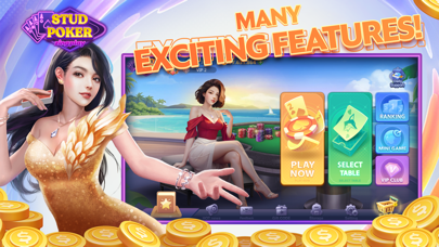 Stud Poker ZingPlay: 5 cards Screenshot
