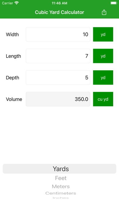 Screenshot #3 pour Cubic Yard Calculator Pro