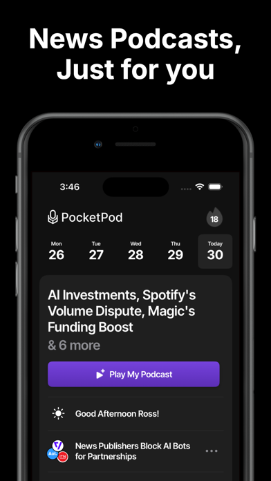 PocketPod: AI Podcasts Screenshot