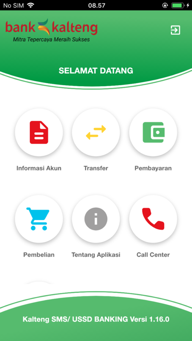 Bank Kalteng SMS Banking Screenshot