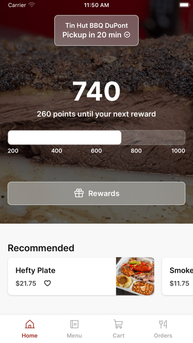 Tin Hut BBQ To Go iPhone screenshot 1 - Food & Drink app