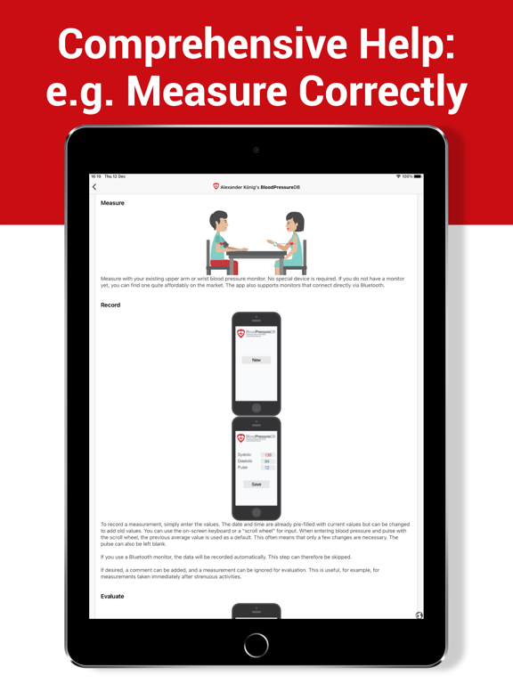 Blood Pressure DB - Log, Check iPad screenshot 6 - Medical app