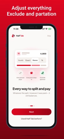 Half Tab - Bill splitter screenshot 2