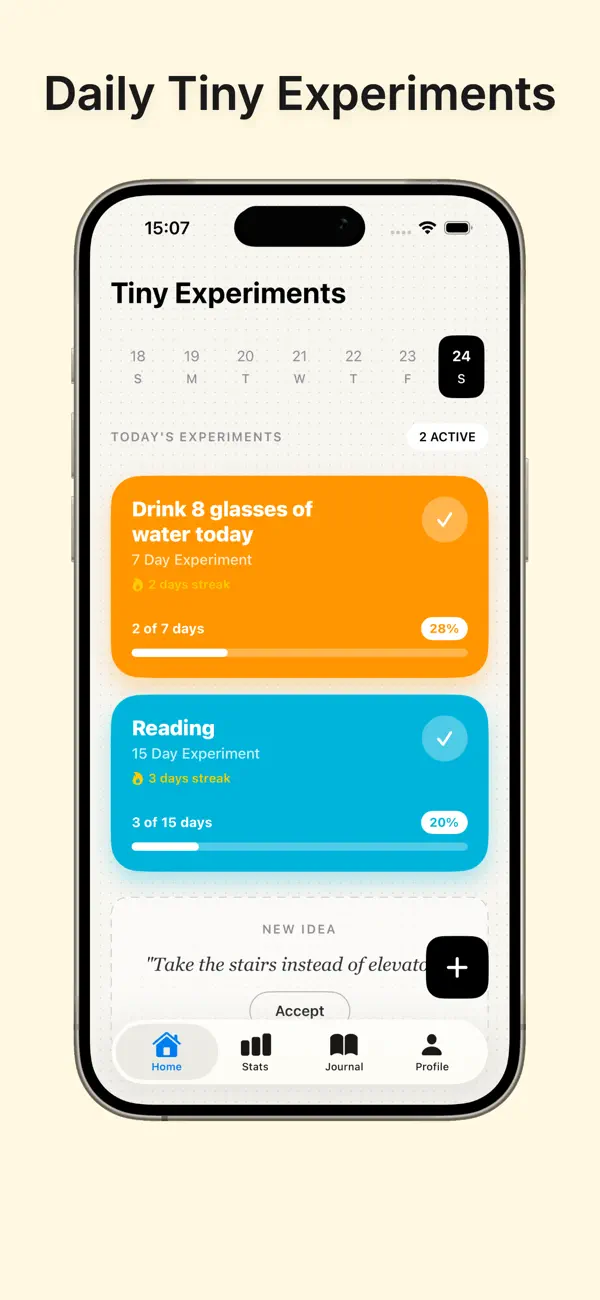 #1. Tiny Experiments (iOS) Podle: RockieStar Inc.