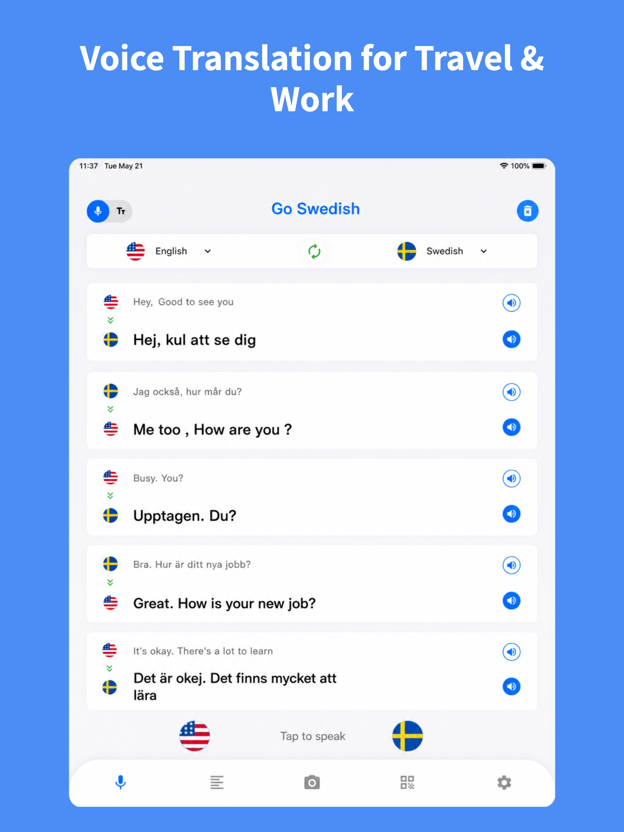 Swedish Translator: Voice AI