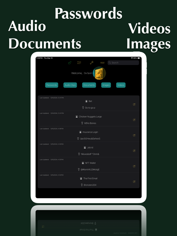 Info Locker iPad screenshot 3 - Utilities app