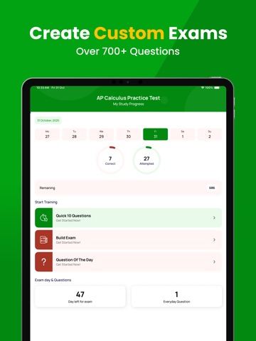 AP Calculus Practice Test Exam iPad screenshot
