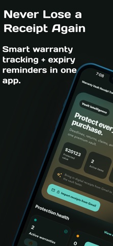 Warranty Vault: Receipt Track iPhone screenshot