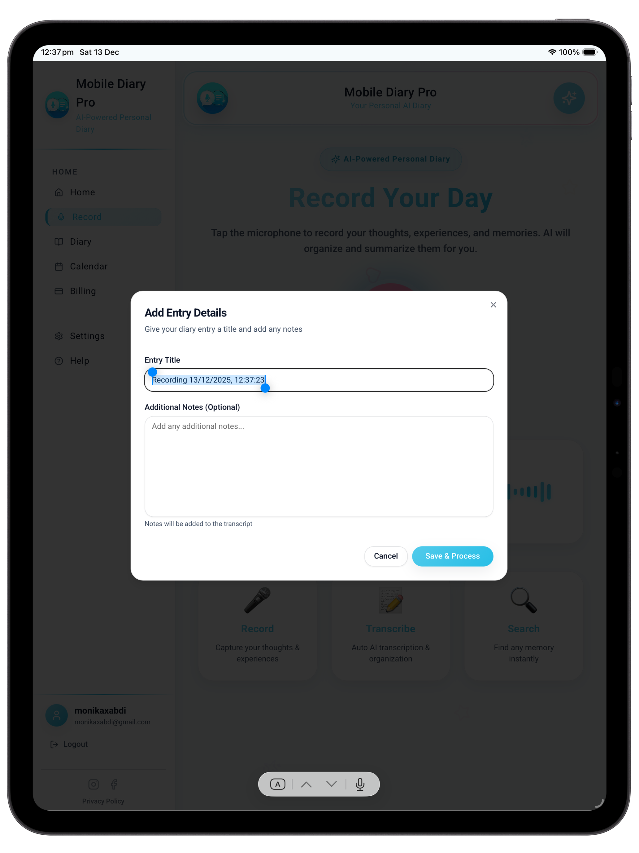 AI Diary Pro+